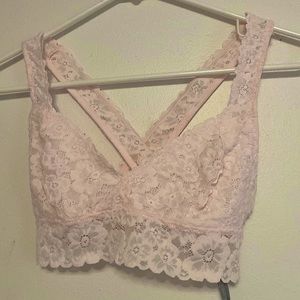 New Aerie pink racerback lace bralette